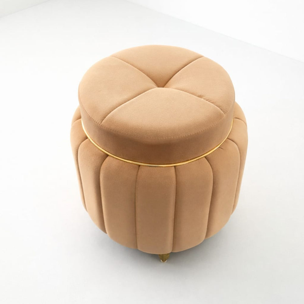 Cream Ottoman Stool