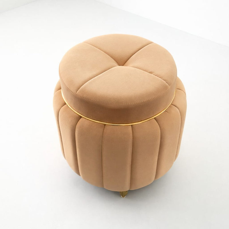 Cream Ottoman Stool