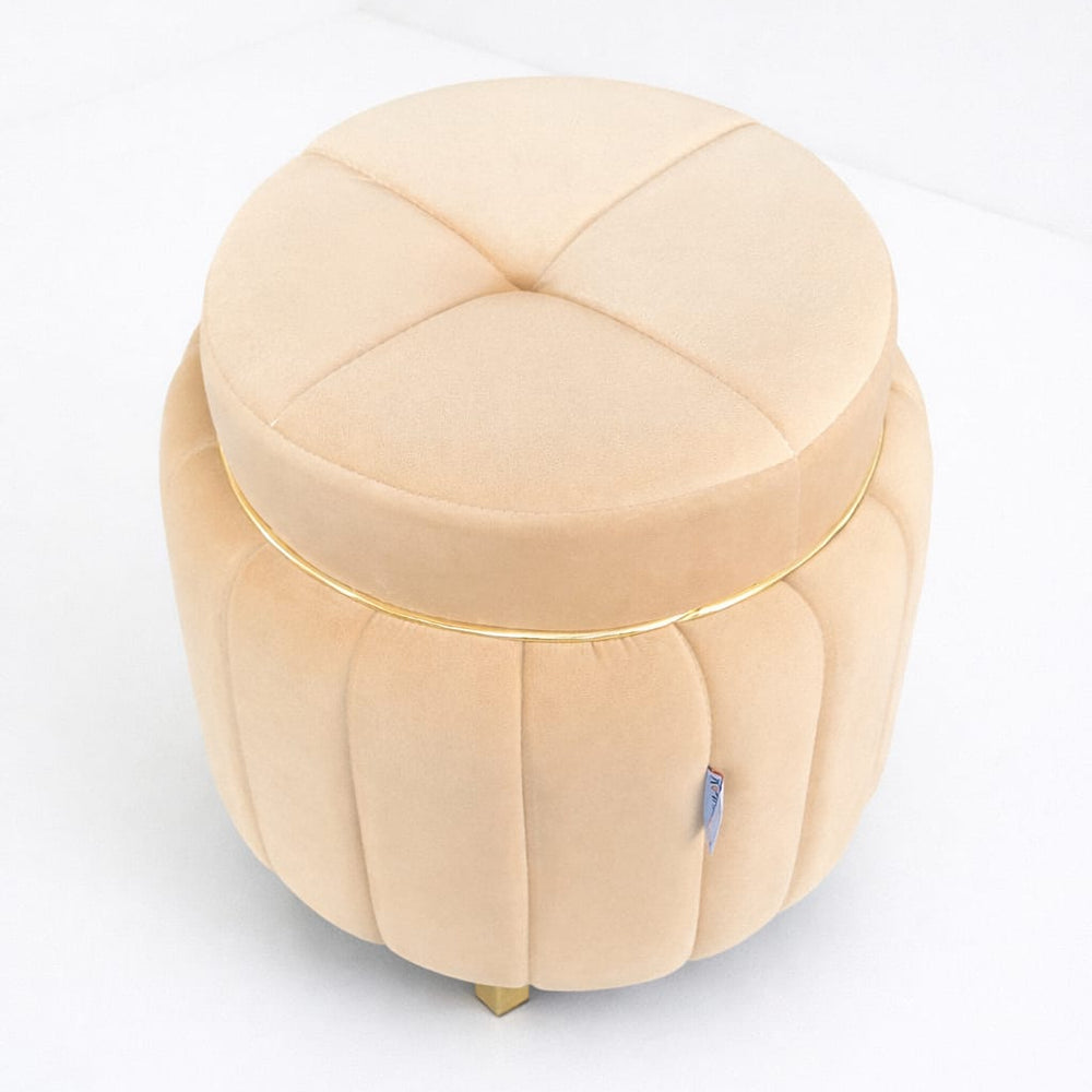 Cream Ottoman Stool