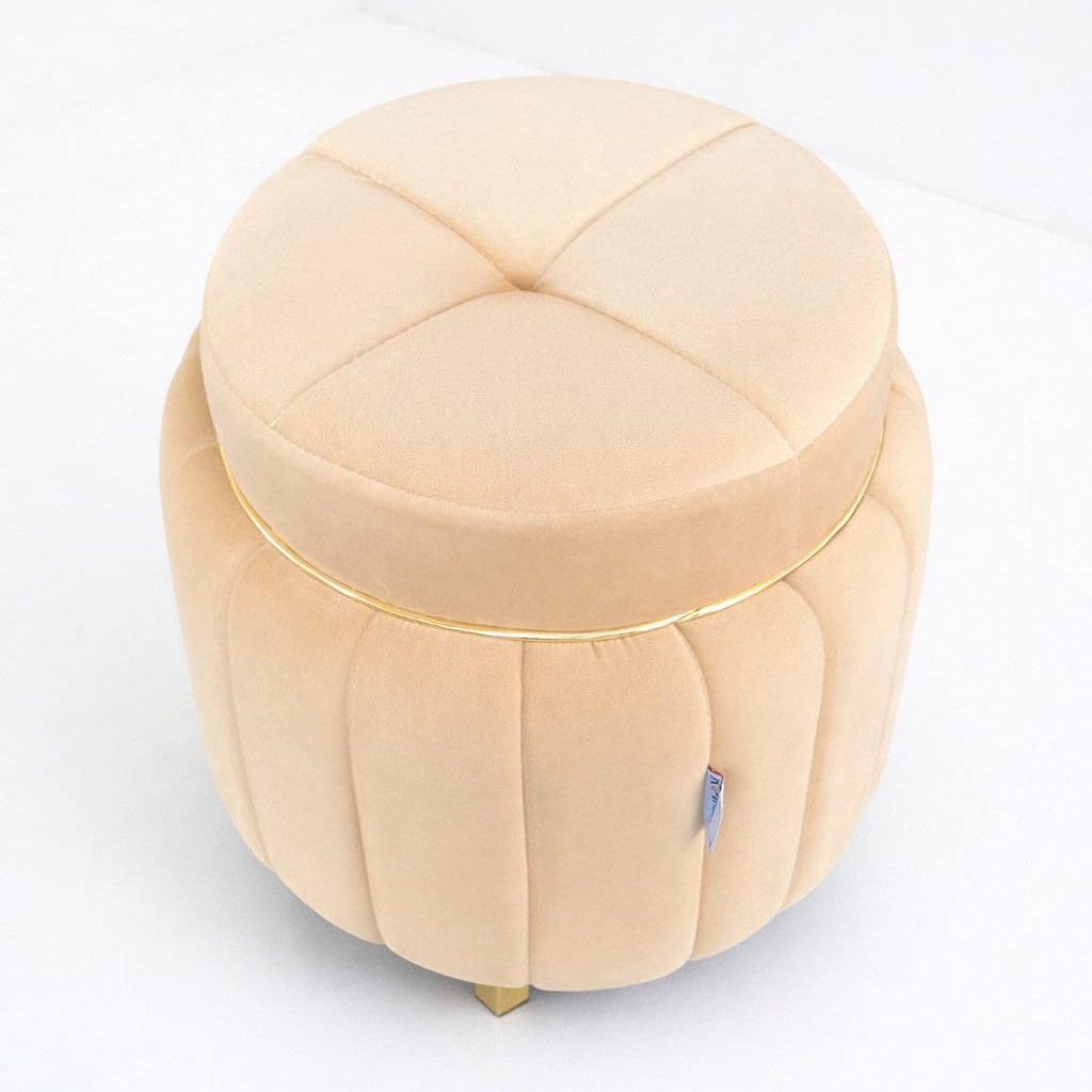 Cream Ottoman Stool